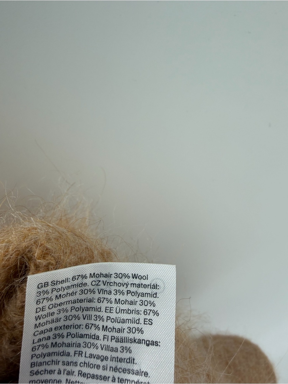 Cos Mohair Wool Blend V Neck Cardigan In Camel Melange - Picture 6 of 7